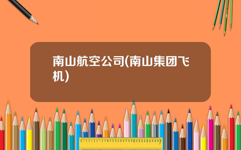 南山航空公司(南山集团飞机)