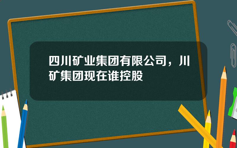 四川矿业集团有限公司，川矿集团现在谁控股