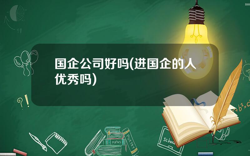 国企公司好吗(进国企的人优秀吗)