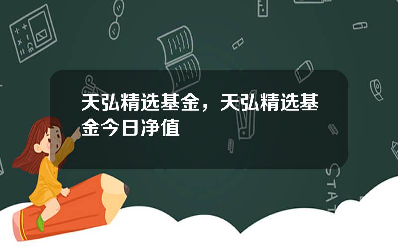 天弘精选基金，天弘精选基金今日净值