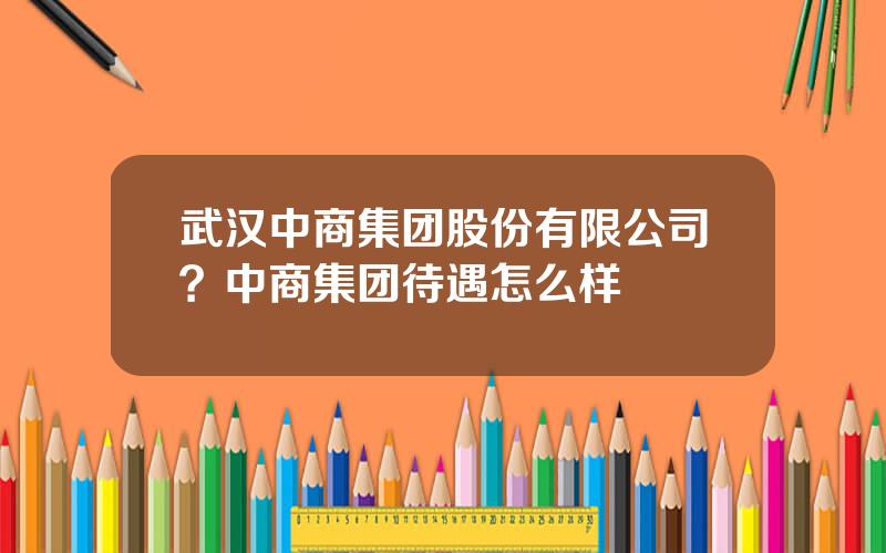 武汉中商集团股份有限公司？中商集团待遇怎么样